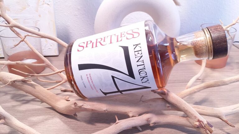 Bottle of Spiritless Kentucky 74 non alcoholic bourbon